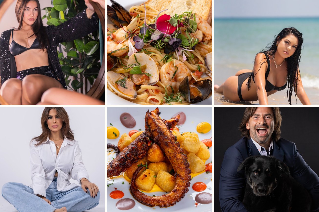 A collage of client social feeds ThatsKrispy manages