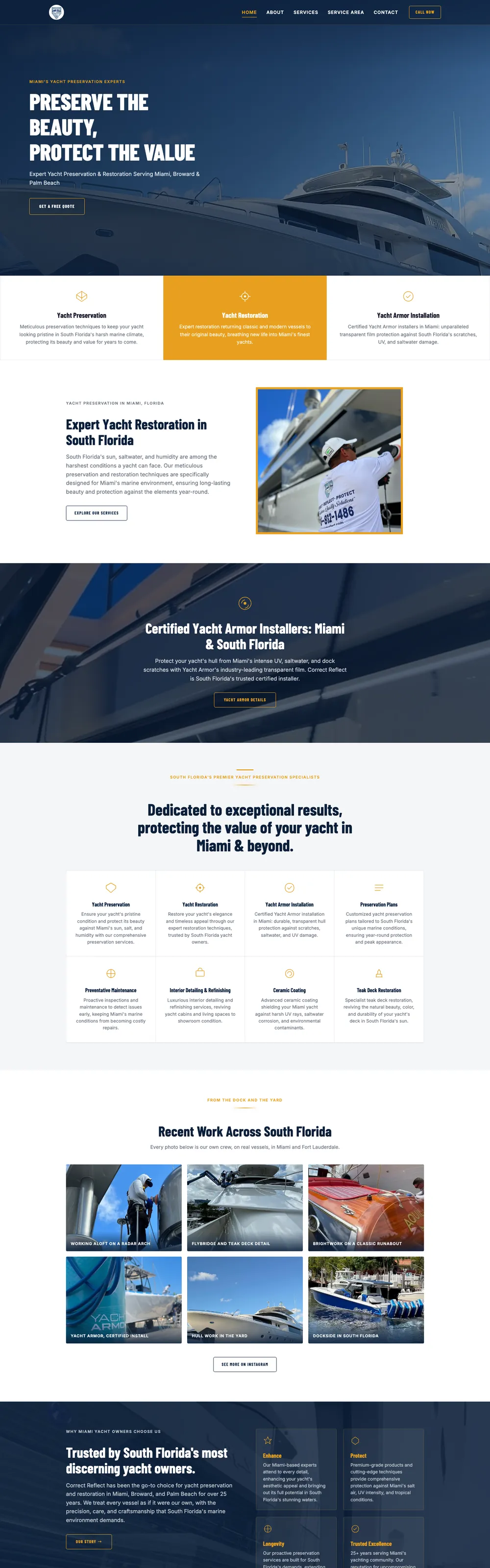 Correct Reflect website, designed and built by ThatsKrispy