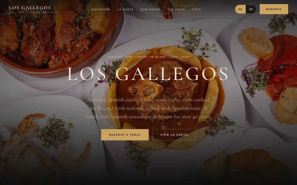 Los Gallegos website, designed and built by ThatsKrispy