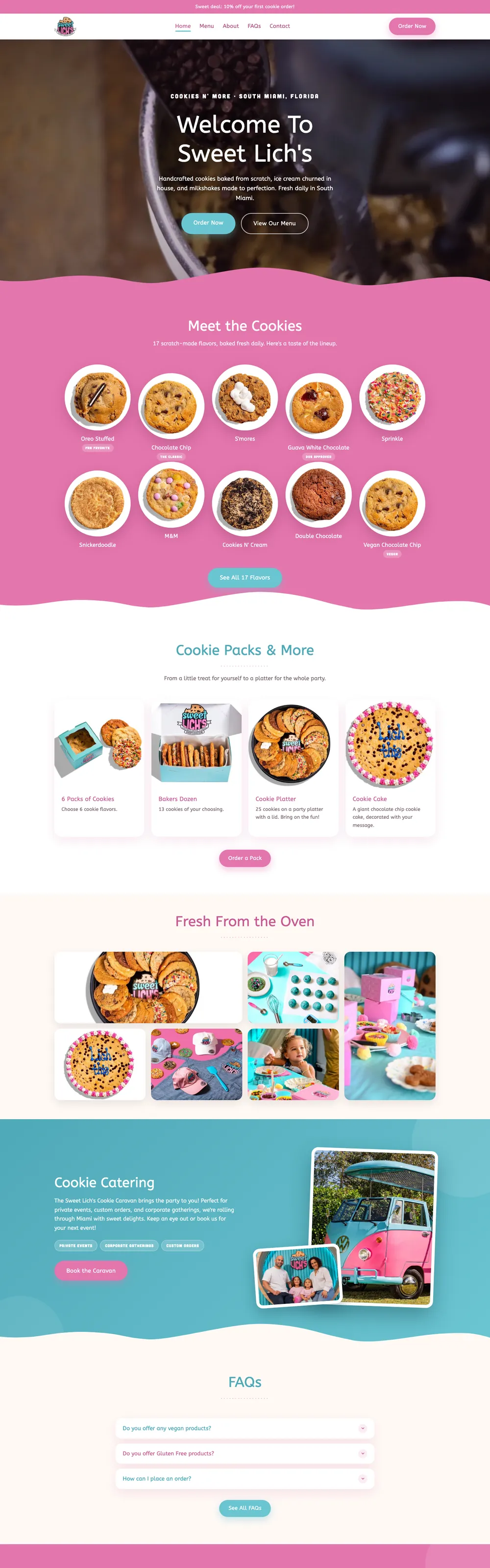 Website we designed and built for Sweet Lich's