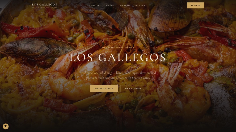 Los Gallegos website, designed and built by ThatsKrispy